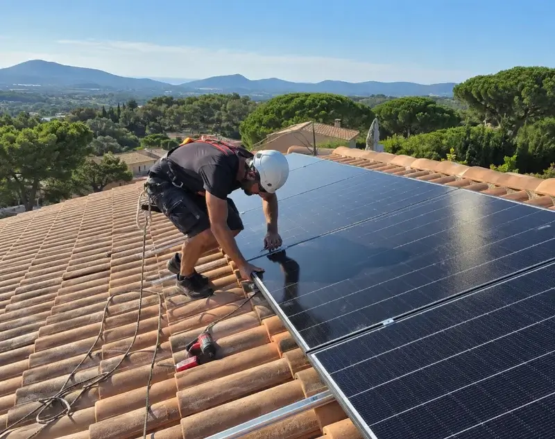 Installateur panneaux solaires Larajasse — pose photovoltaïque sur toiture