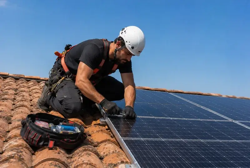 Maintenance et monitoring de panneaux solaires à Larajasse